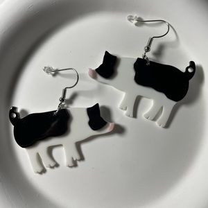 Pig acrylic earrings